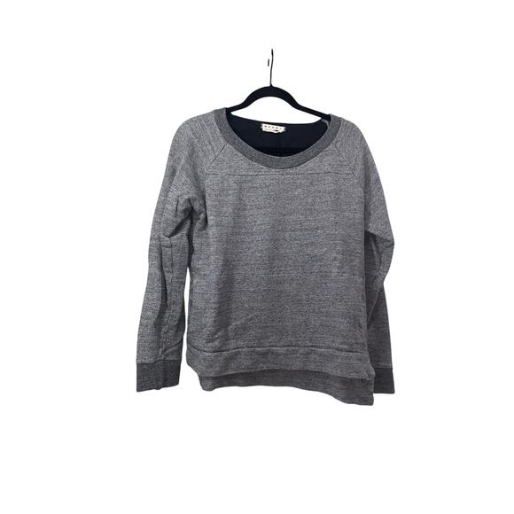 Marni Gray Crew Neck Terry Sweater Sweatshirt Size 44 Hi-low Hem Kangaroo Pocket - Picture 1 of 6
